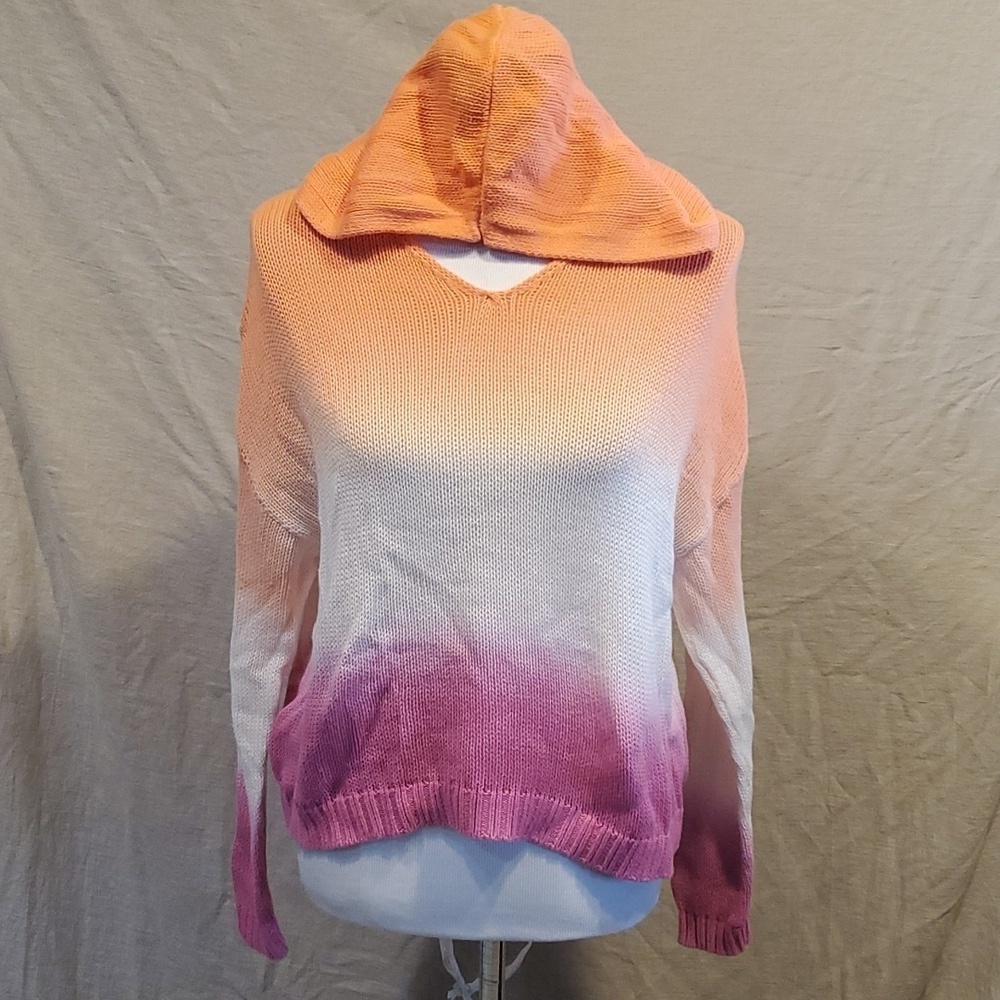 Lou & Grey Tye Dye Knit Hoodie SZ SM